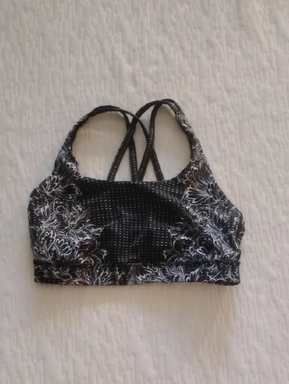 Black Floral Crossback Women’s Swim Top
